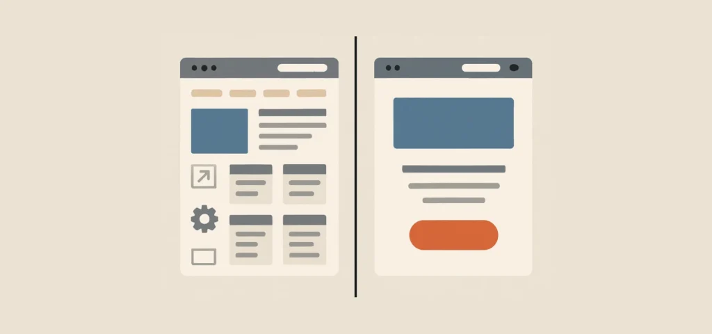 Diferença entre site e landing page